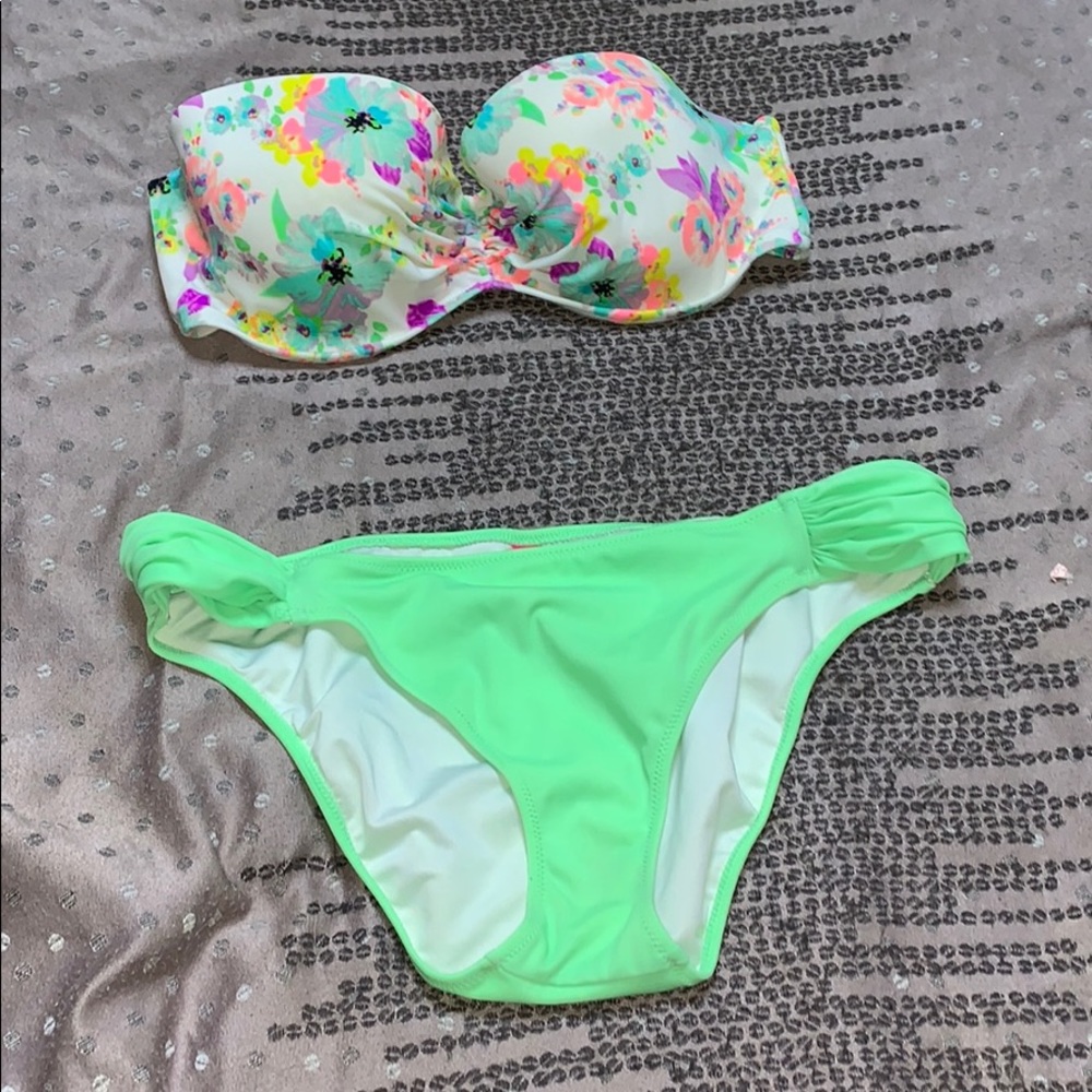 Victoria’s Secret watercolor floral bikini 36D/L